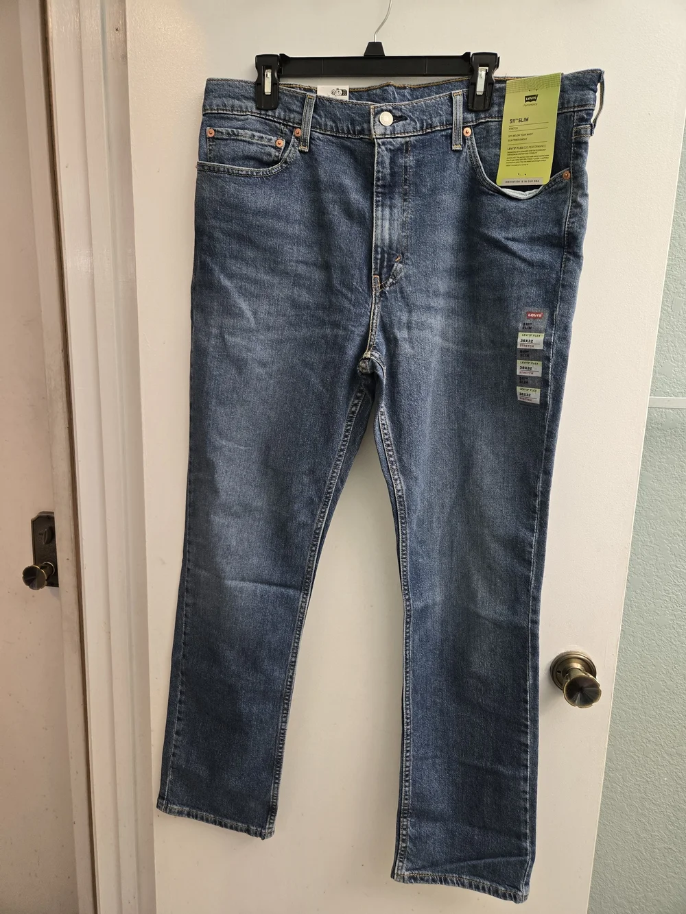 Levi's Men 511 Slim Stretch Blue Jeans 38x32